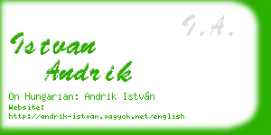 istvan andrik business card