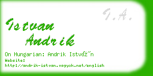 istvan andrik business card